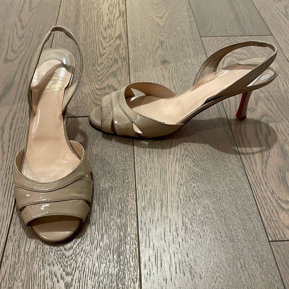 Nude Christian Louboutin Strappy Sandals Size 38
